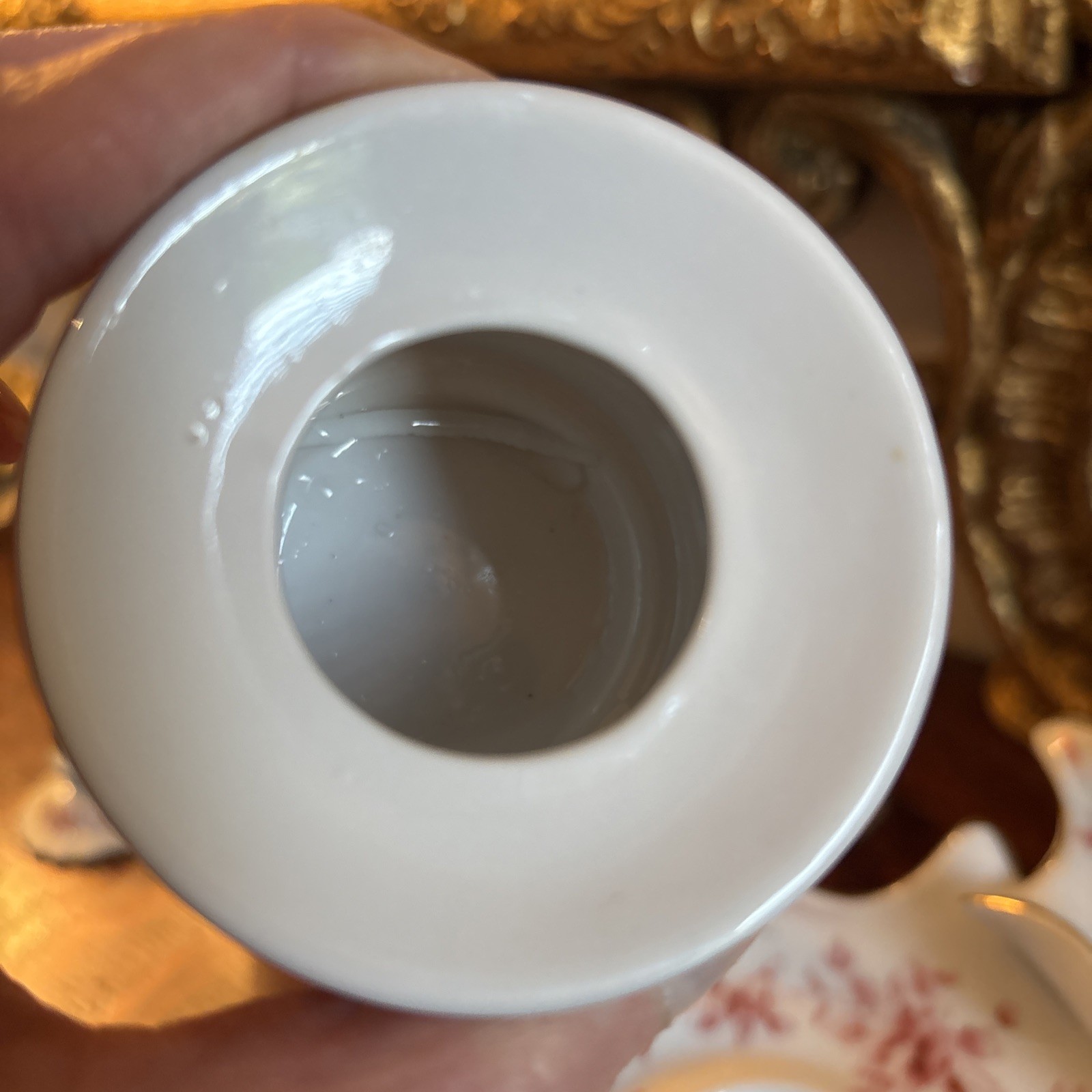 Porcelain 5 Piece Inkwell Dresser Set~Sandrea Japan G904~Chips & Cracks