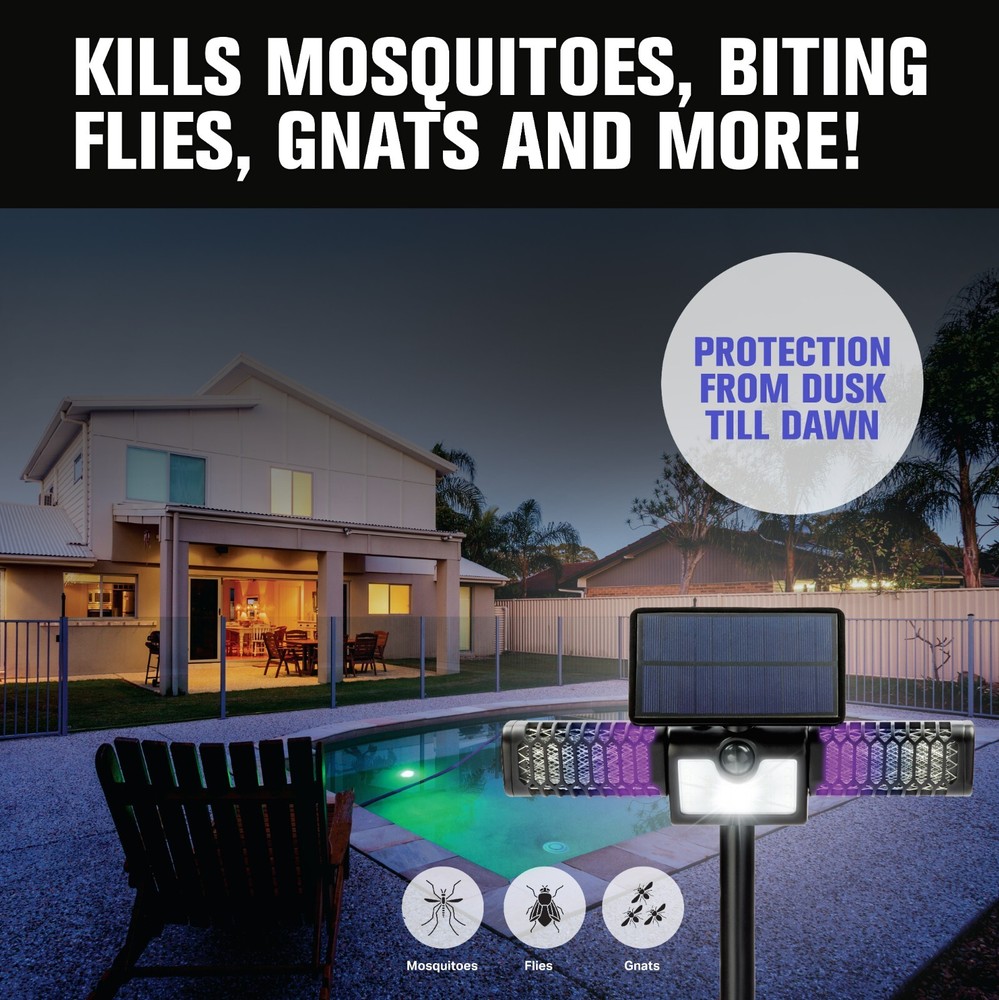 Bell + Howell Monster Solar Floodlight Zapper 2-in-1 Floodlight and Bug Zapper