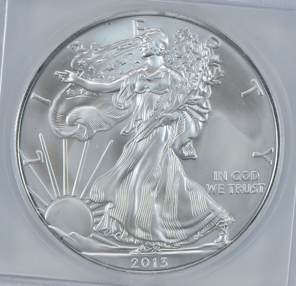 2013 American Silver Eagle MS70 ICG