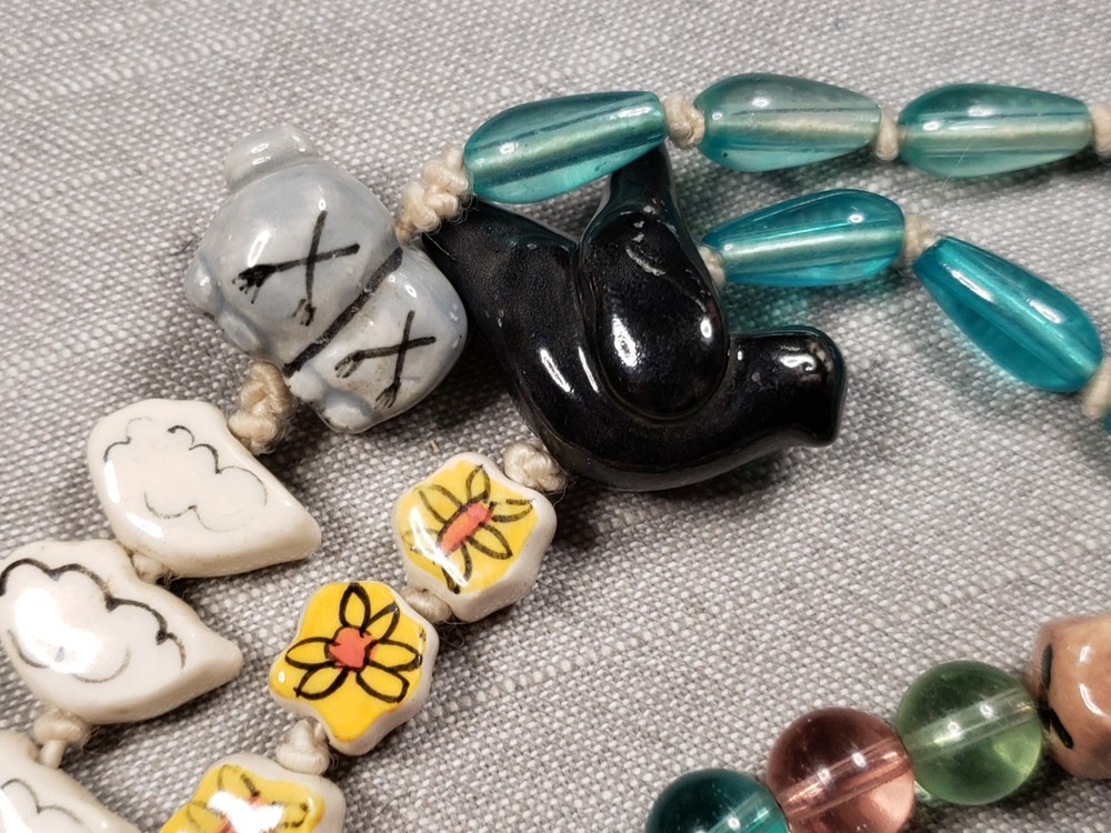 Beautiful Rosary Noah's Ark Ceramic Beads Prayer Religious Christian Gift C32