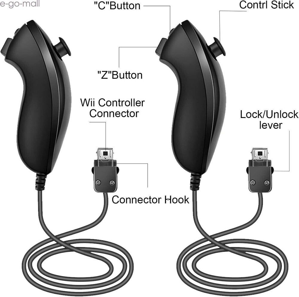 Wii Nunchuck Controller Joystick Gamepad Replacement for Nintendo Wii Remote