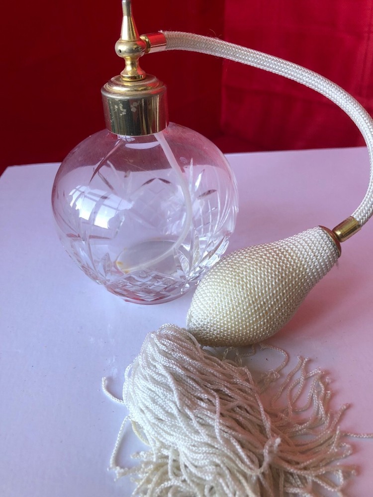 2 x Stuart Cut Glass Perfume Atomiser Bottles Stuart Crystal