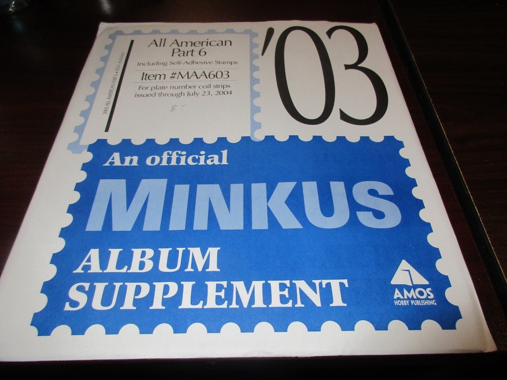 "MINKUS"ALBUM SUPPLEMENT ALL AMERICAN PART#6   #MAA603 W/FREE SHIPPING!!!