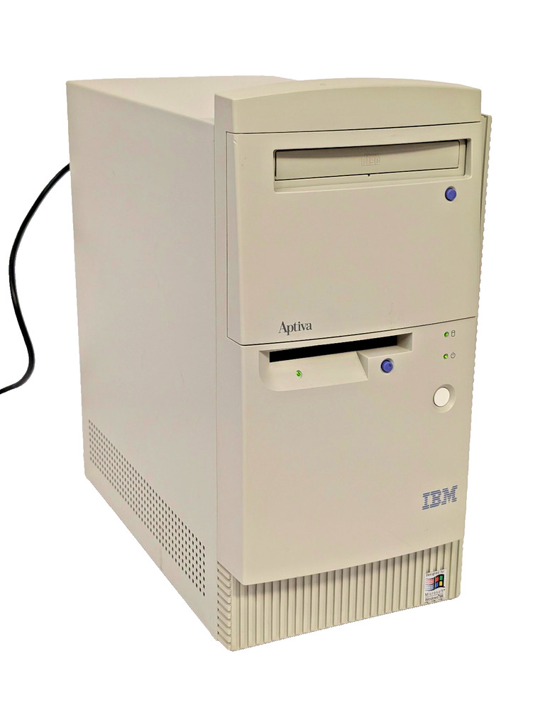 IBM Aptiva Type 2153 E2U beige desktop computer from 98; tested powers on; wiped