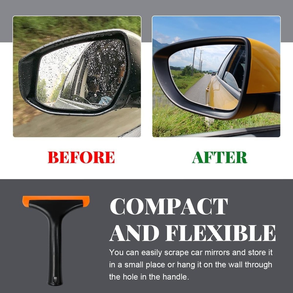 Wevdn Small Silicone Window Squeegee, Car Windshield Black