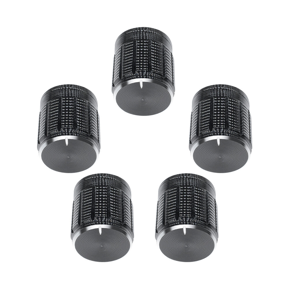 5PCS Useful Volume Control Rotary Knobs For 6mm Dia Knurled Shaft Potentiometer