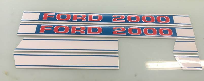 Ford 2000 tractor hood decals