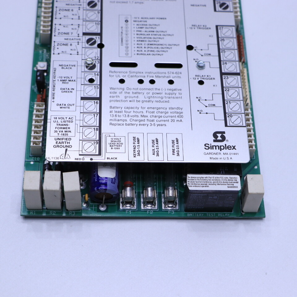 * SIMPLEX 3001 SECURITY ALARM CONTROL