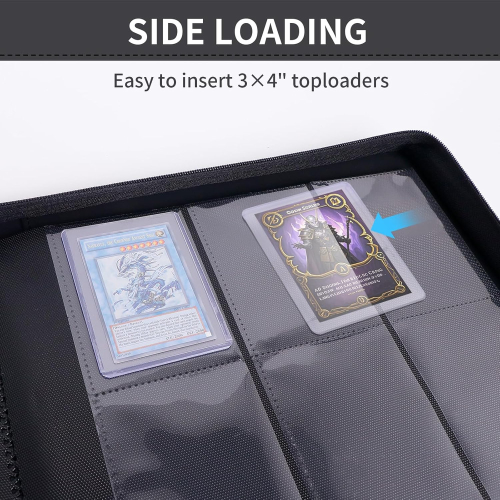 Toploader Binder for 324 Cards, 9 Pockets, Blue Storage Solution