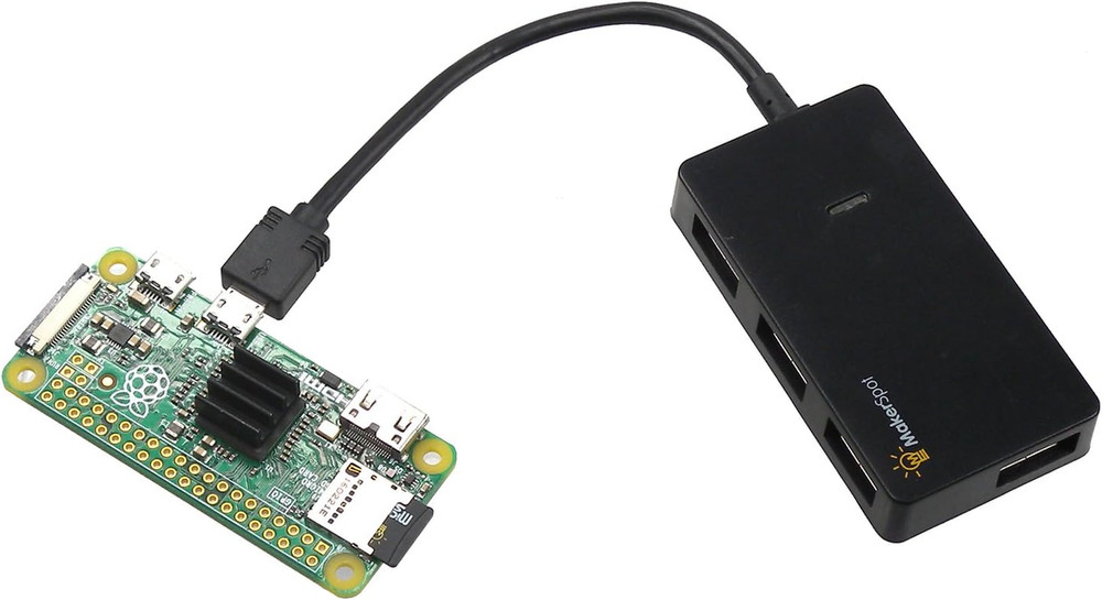 Micro USB OTG Hub for Raspberry Pi Zero 4 Port High Speed Sync and Extension Cab