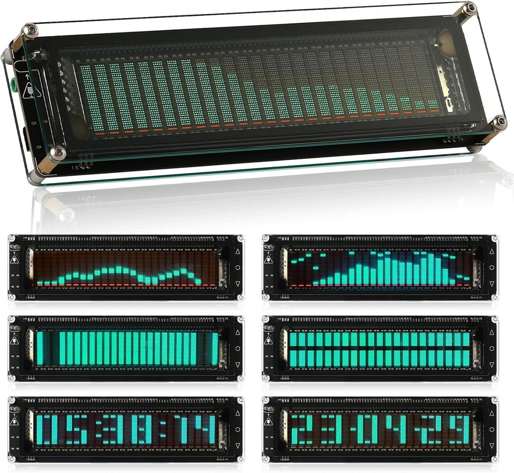Professional Audio Analyzer with Crystal Oscillator and Precise Clock Display