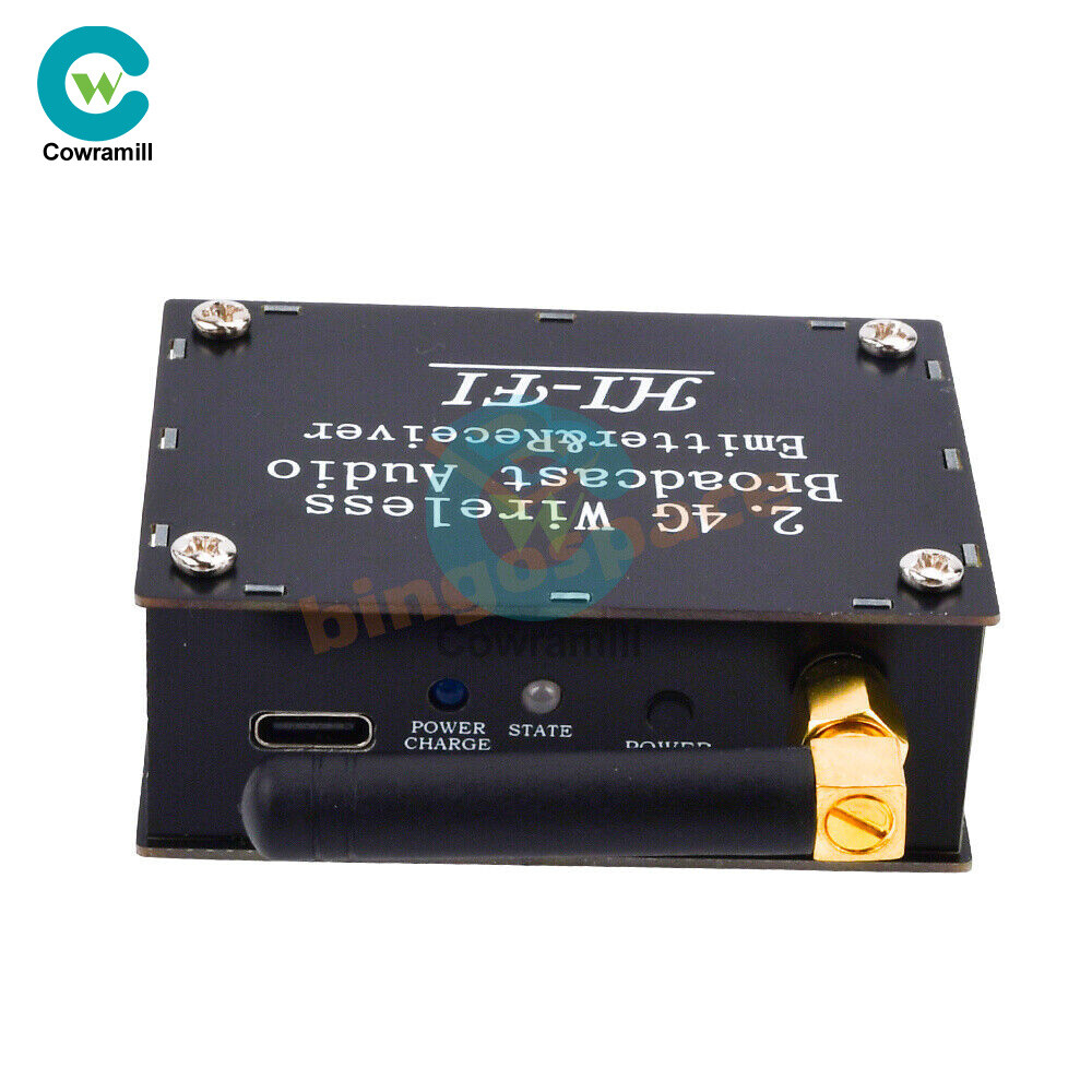 DC 3.5-5V 2.4Ghz Wireless Audio Transceiver Transmitter Receiver w/ Type C Port