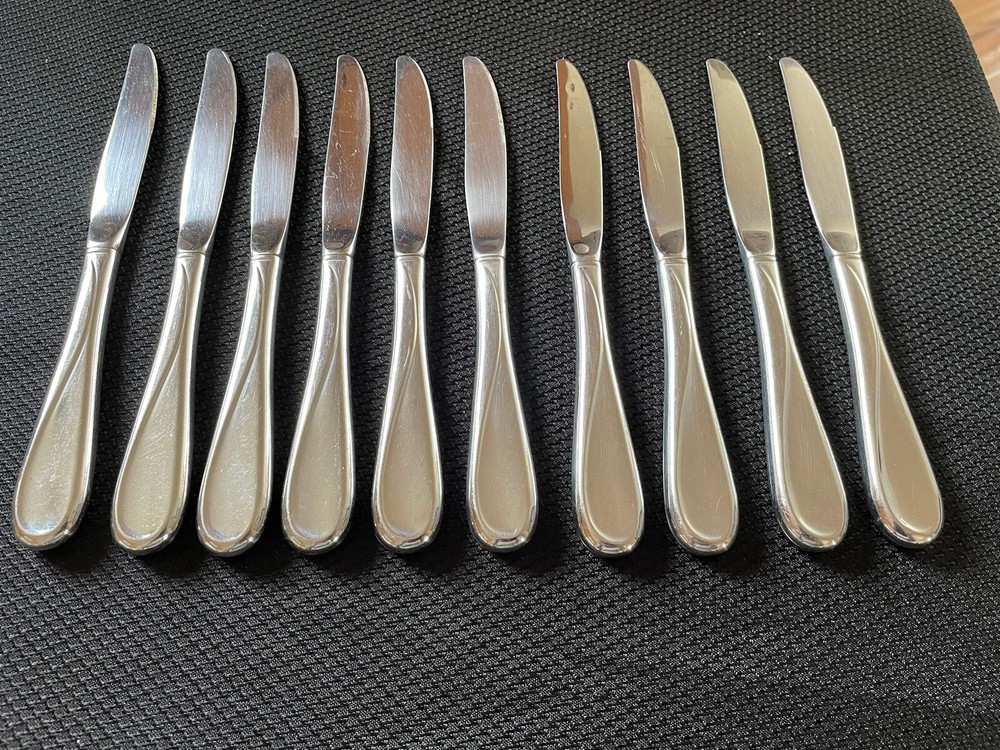 10 Oneida FLIGHT RELIANCE Glossy Stainless Dinner Knives