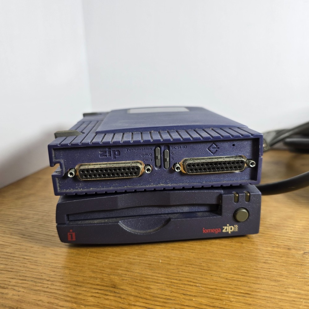 2-Iomega Zip 100 Parallel External Drives w/ Power Adapter