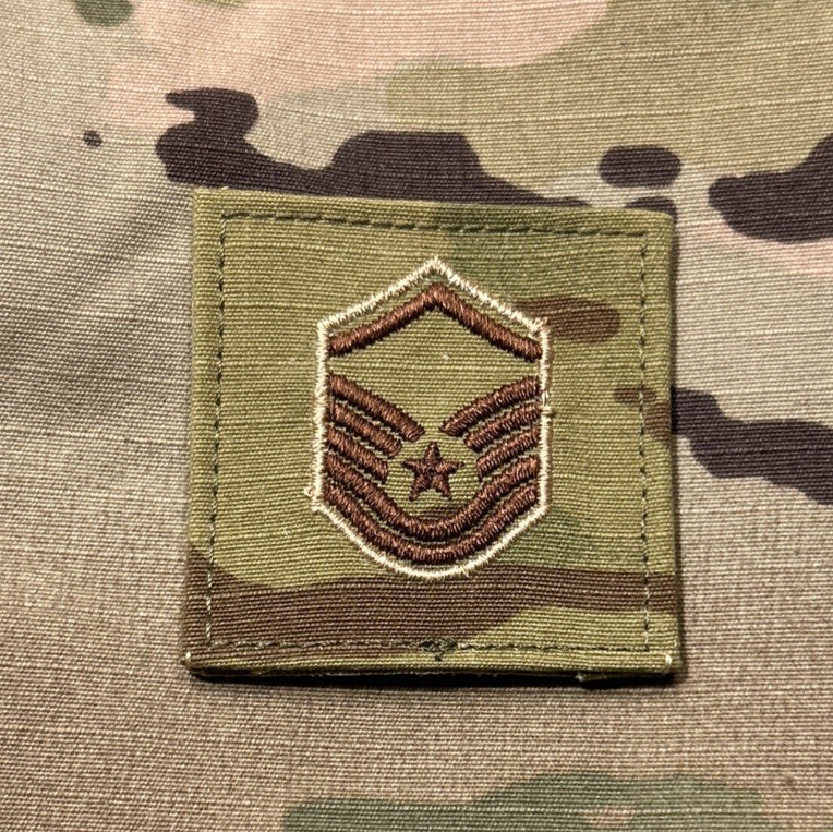 US Air Force MSGT/E7 Rank OCP w/ Hook Master Sergeant USAF