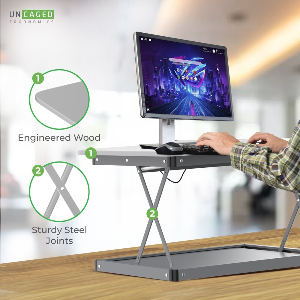 MINI Desktop Laptop Standing Desk Converter Riser Conversion Stand Topper cheap