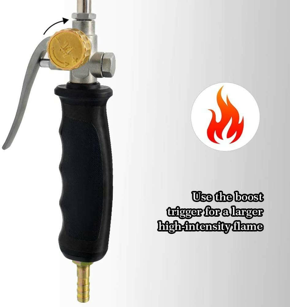 TOAUTO Propane Torch Weed Burner Torch Double Switch with Push Button Igniter