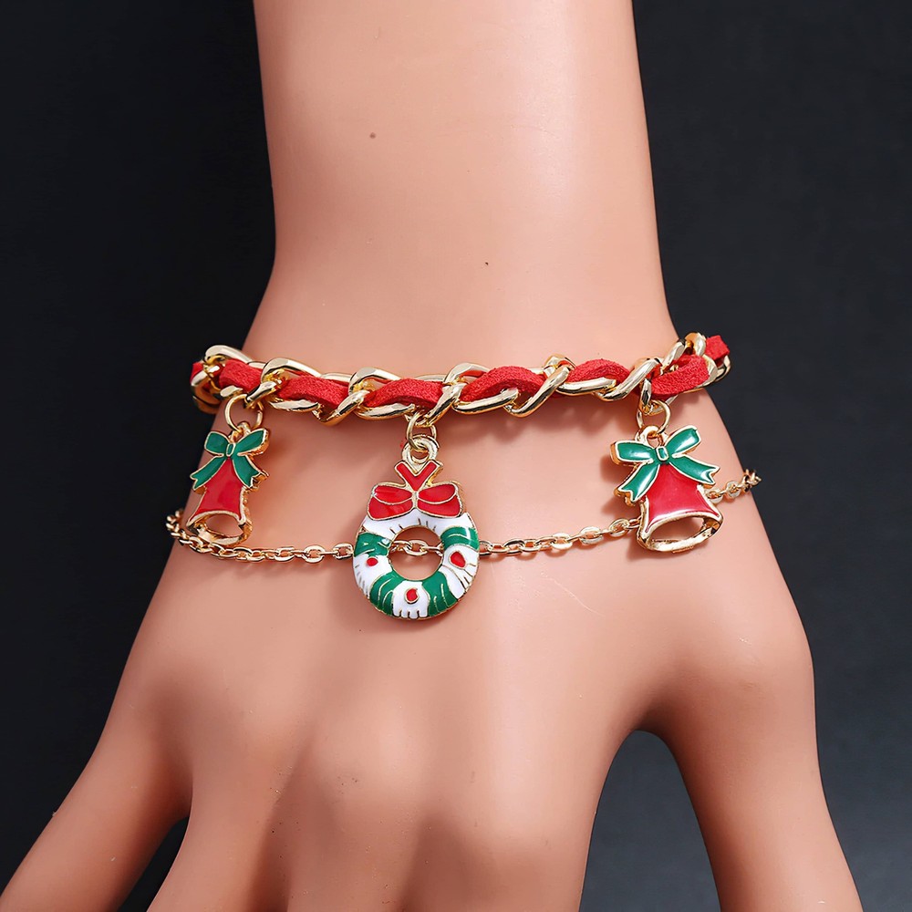 Christmas Bracelet with 3 Charms and 2 Chains