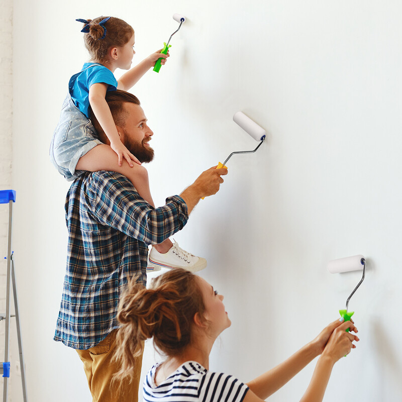 WORKPRO 12Pack Foam Paint Roller 4 inch Mini Paint Roller Small Paint Roller Kit