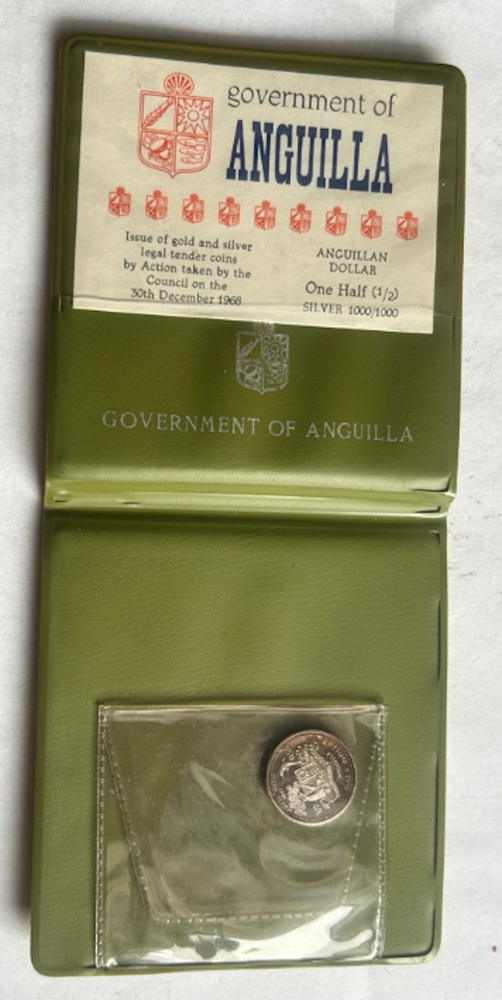 ANGUILLA SILVER PROOF HALF DOLLAR 1967