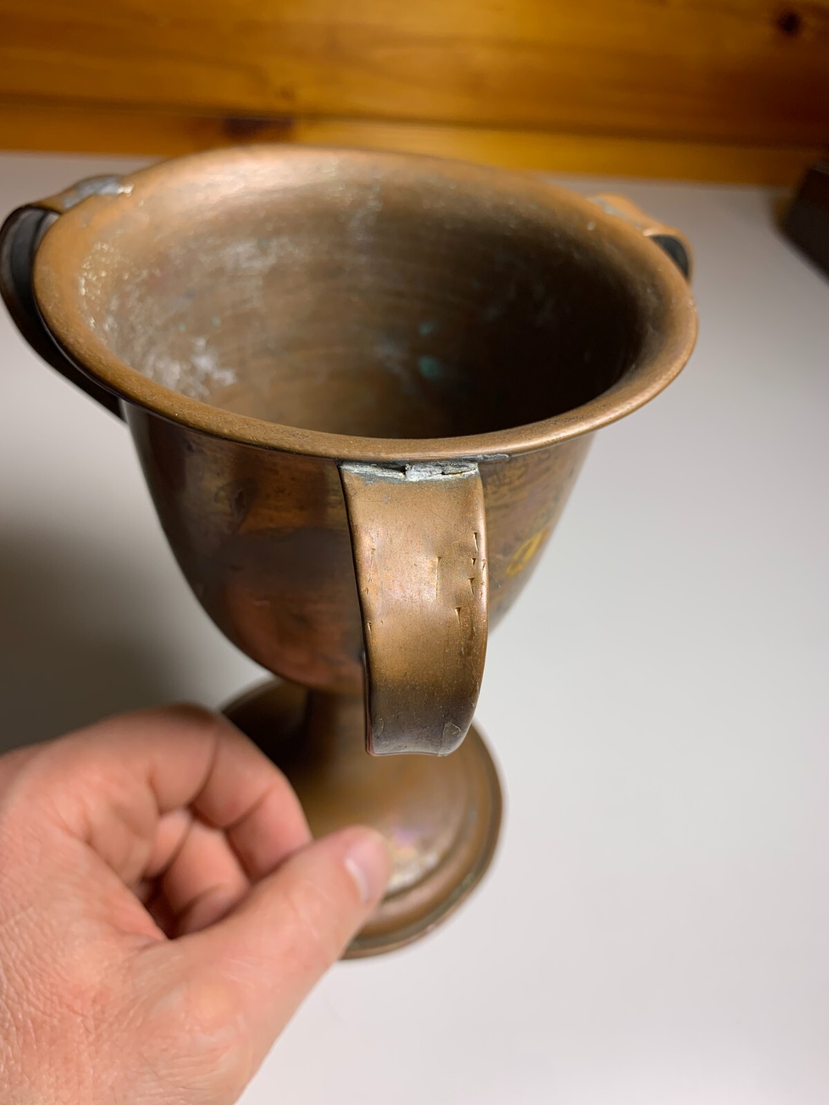 Antique Vintage Copper Cup Mug Chalice Goblet Medieval Renaissance Gothic Knight