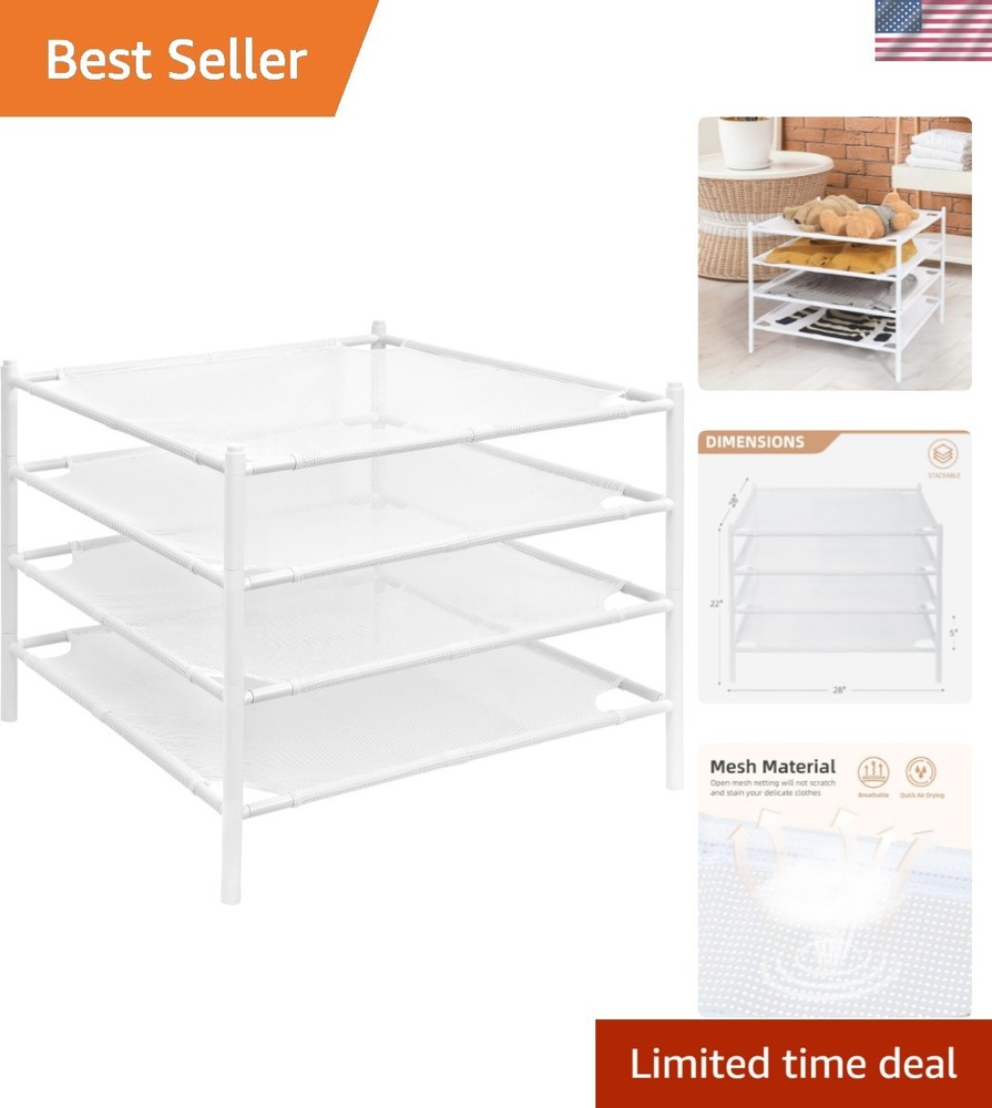 Sweater Drying Rack, Mesh Clothes Drying Rack, Stackable Laundry Drying Rack,...