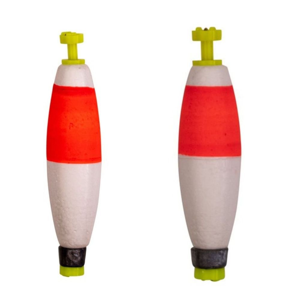 Thill Foam Float Weighted Cigar Red-White Snap-On 3 Per Pack