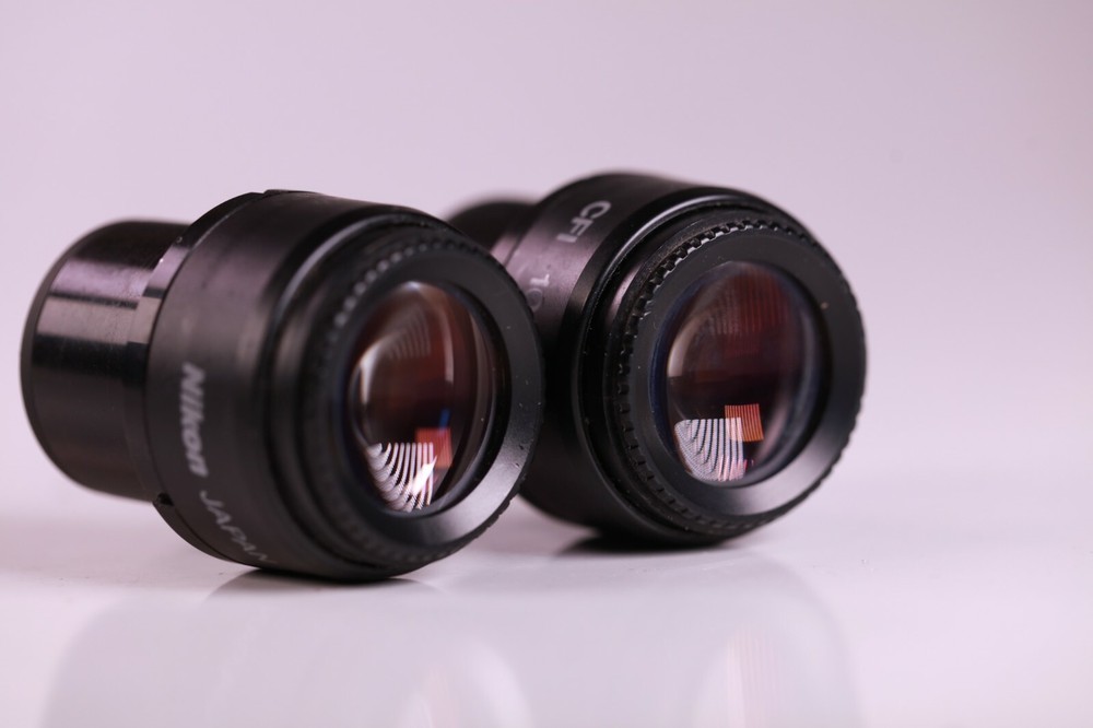 Pair Nikon 10x 22 CFI Microscope Eyepiece