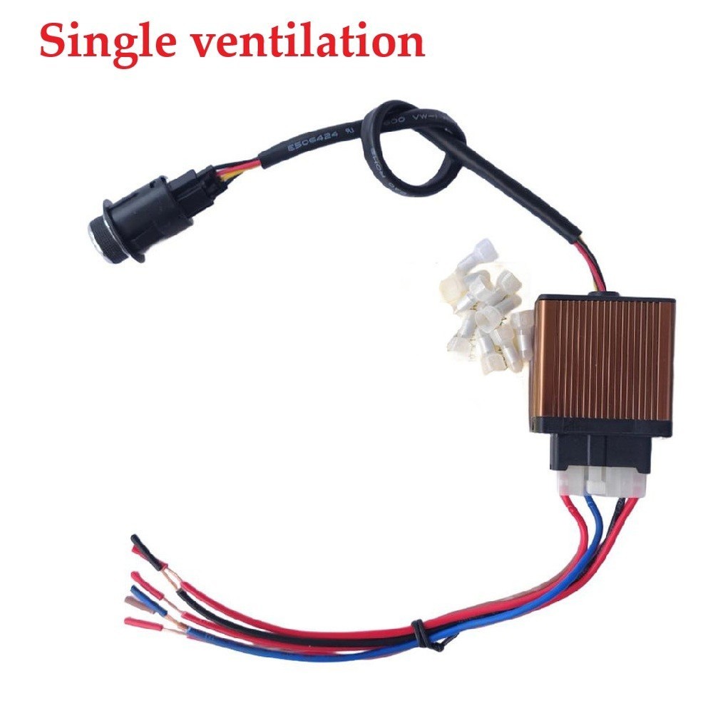 12V Car Seat Ventilation and Heating Switch Controller Kit with Plastic Button