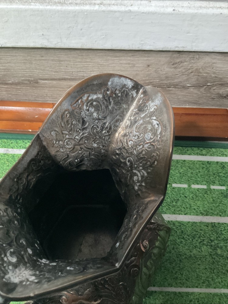 SILVERPLATE on Copper PITCHER Dutch Colonial