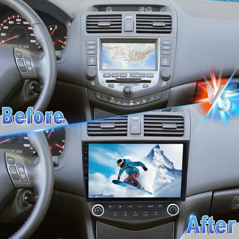 Android 14 Double Din 10" Touch Screen Car Stereo Wireless Carplay Backup Camera