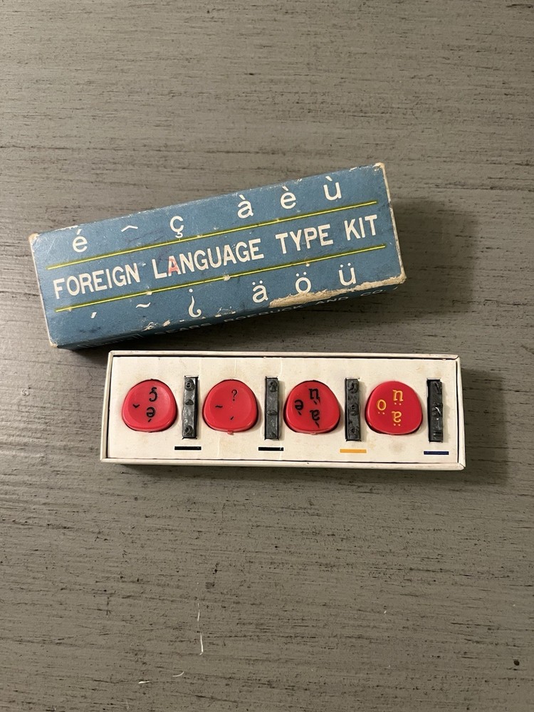 Foreign Language Type Kit for Sears Easy-Touch Typewriter Keys and Type Slugs