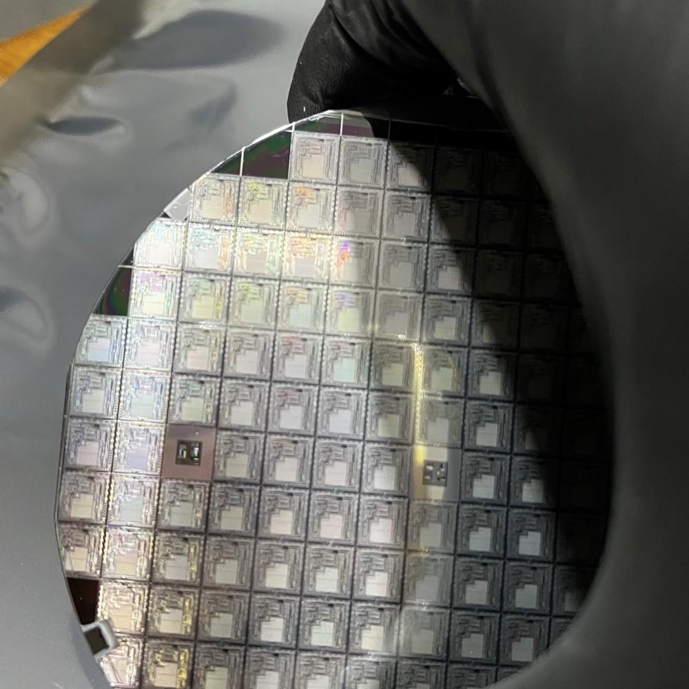 4 Inch Silicon Wafer With Die Containing Distinguishable Microstructures