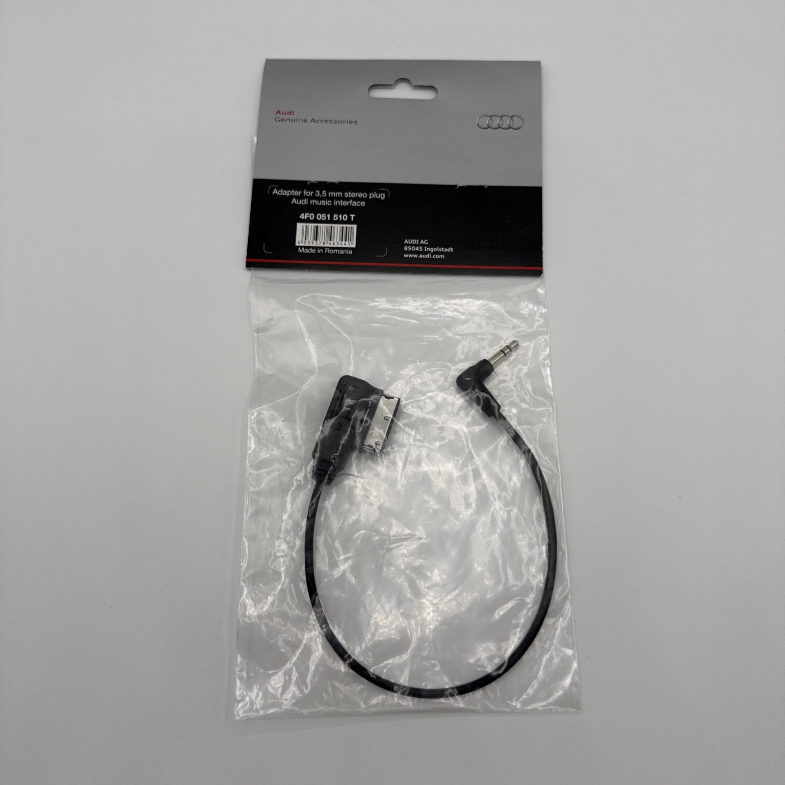 NEW Genuine Audi 3.5mm Jack Connector AMI Cable 4F0 051 510 T