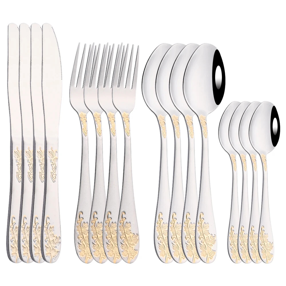 Tableware Cutlery Set Flatware Set Stainless Steel Dinnerware Silverware Set