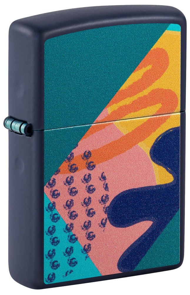 Zippo Retro Pattern Design Navy Matte 48417