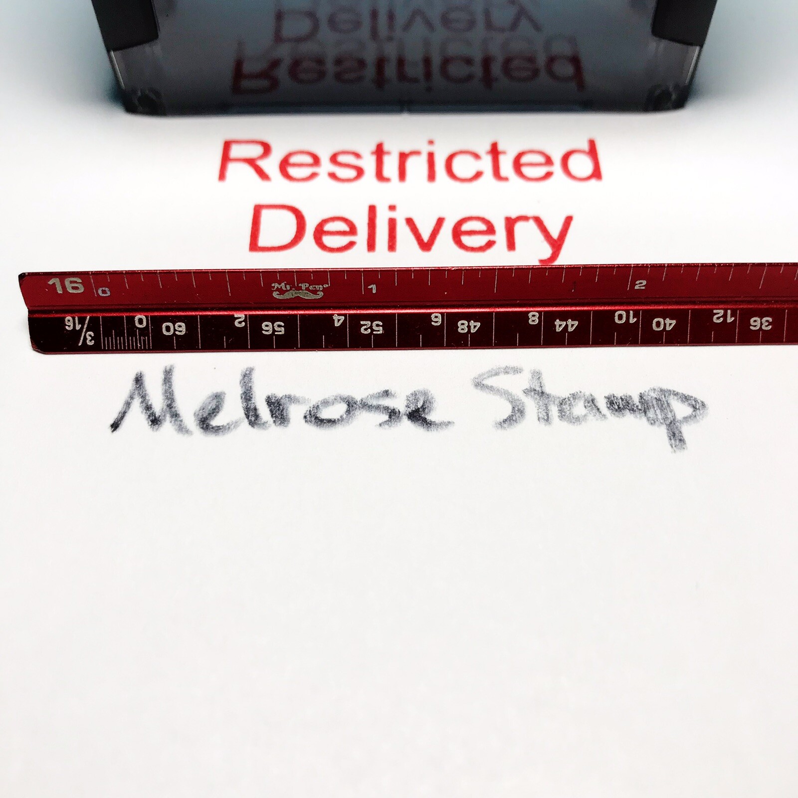 Restricted Delivery Rubber Stamp Red Ink Ideal 4913