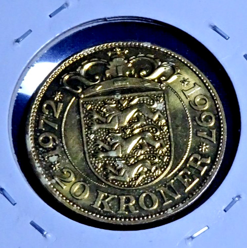 DENMARK 1997 (20 KRONER) "U-GRADE" KM883 UNCIRCULATED #3