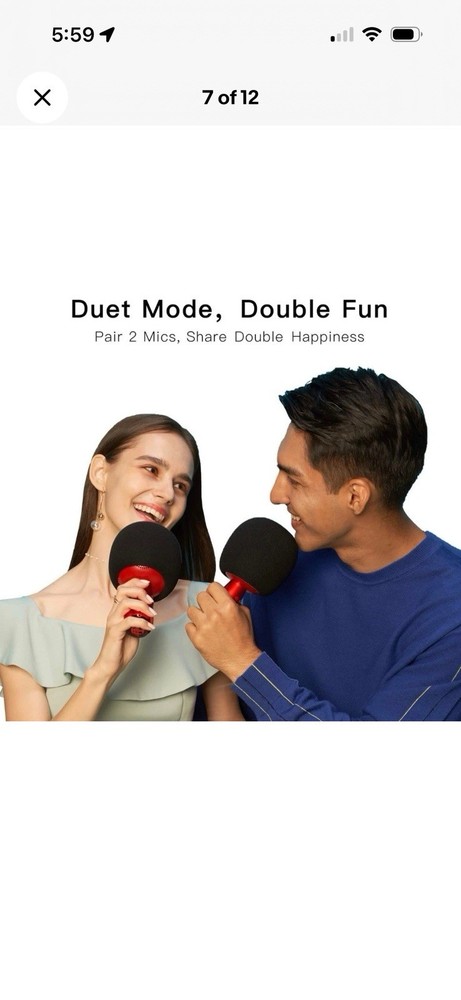Sealed Calf G2 Bluetooth Karaoke Speaker Microphone Black/Red A2