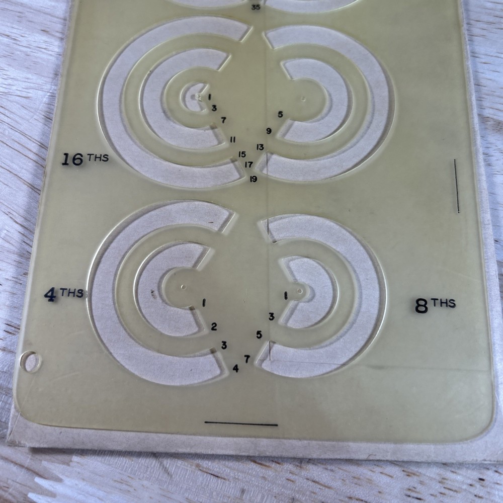 Berol RapiDesign R-76 Radius Master Template Drafting