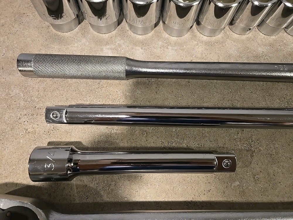Napa 3/4" Drive Ratchet Set U.S.A Made (Excellent Condition)