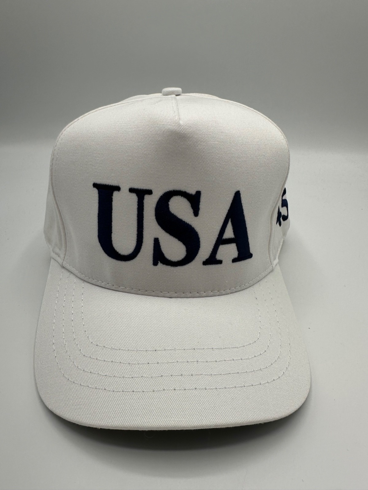 Official Trump USA 45 Cali Fame White Snapback Hat Cap