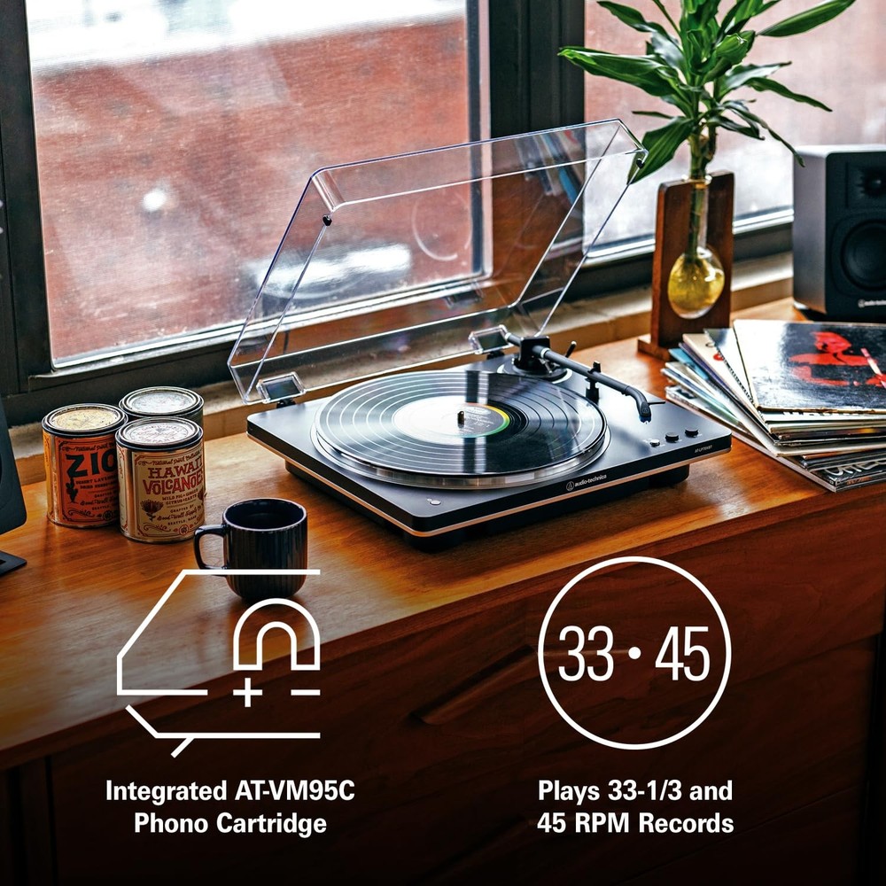 Audio-Technica AT-LP70XBT Wireless Turntable (Black/Silver)