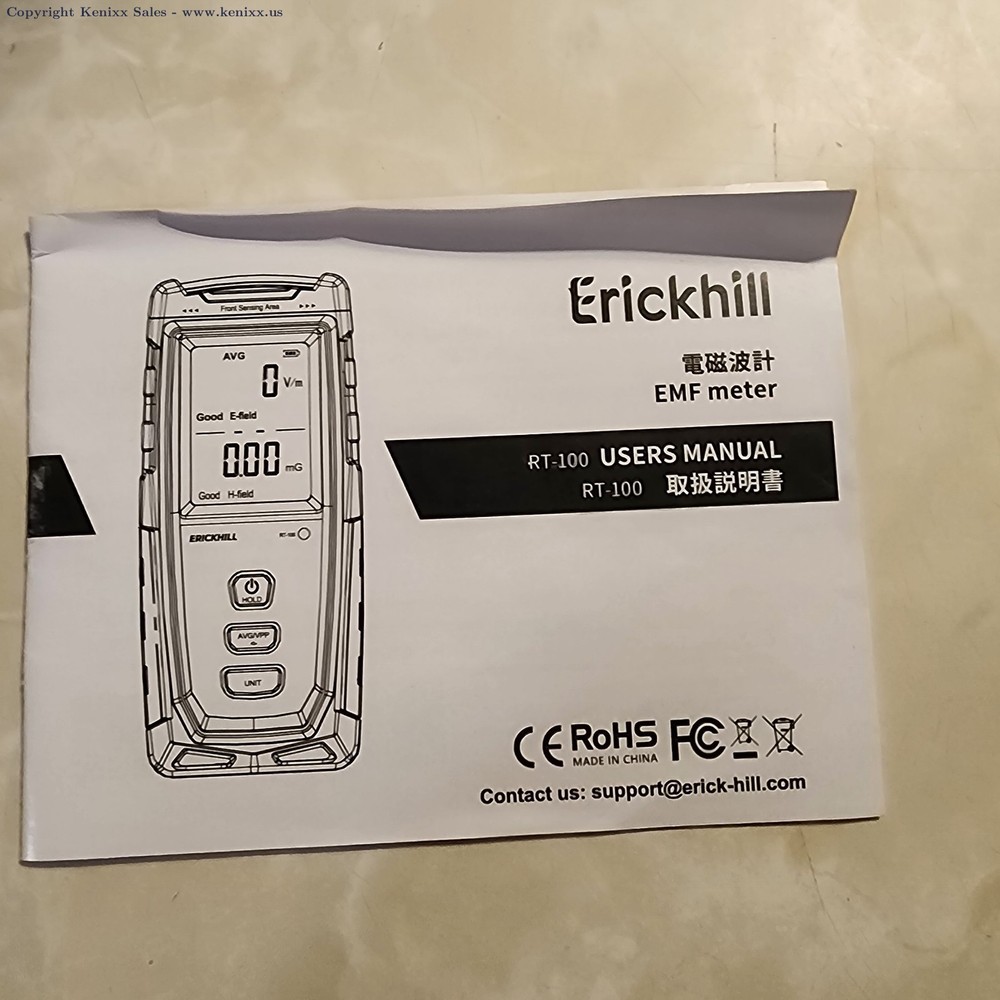 Erickhill EMF Detector Rechargeable RT-100 Digital Electromagnetic Field