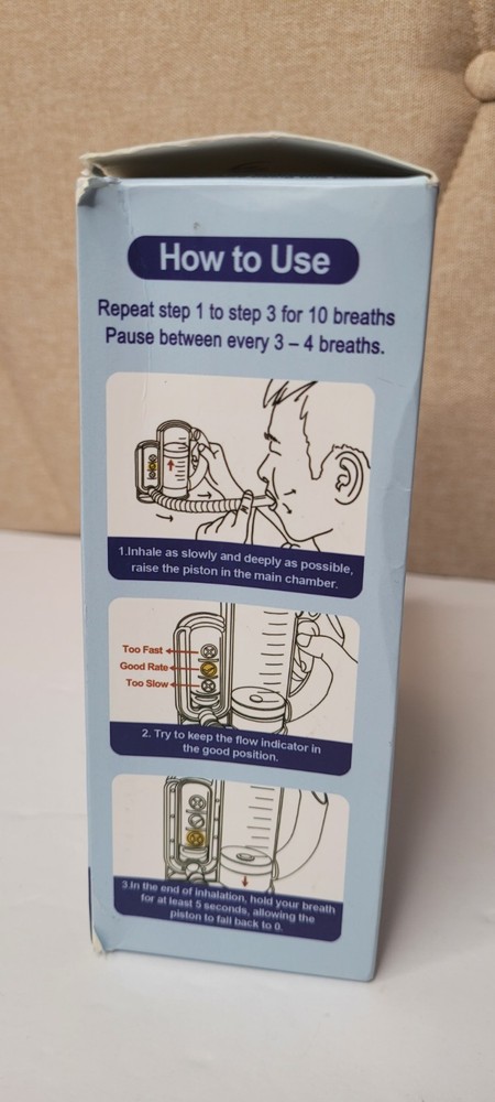 Breathing Exercise Device for Lungs Deep Breathing, Incentive Spirometer 5000ml