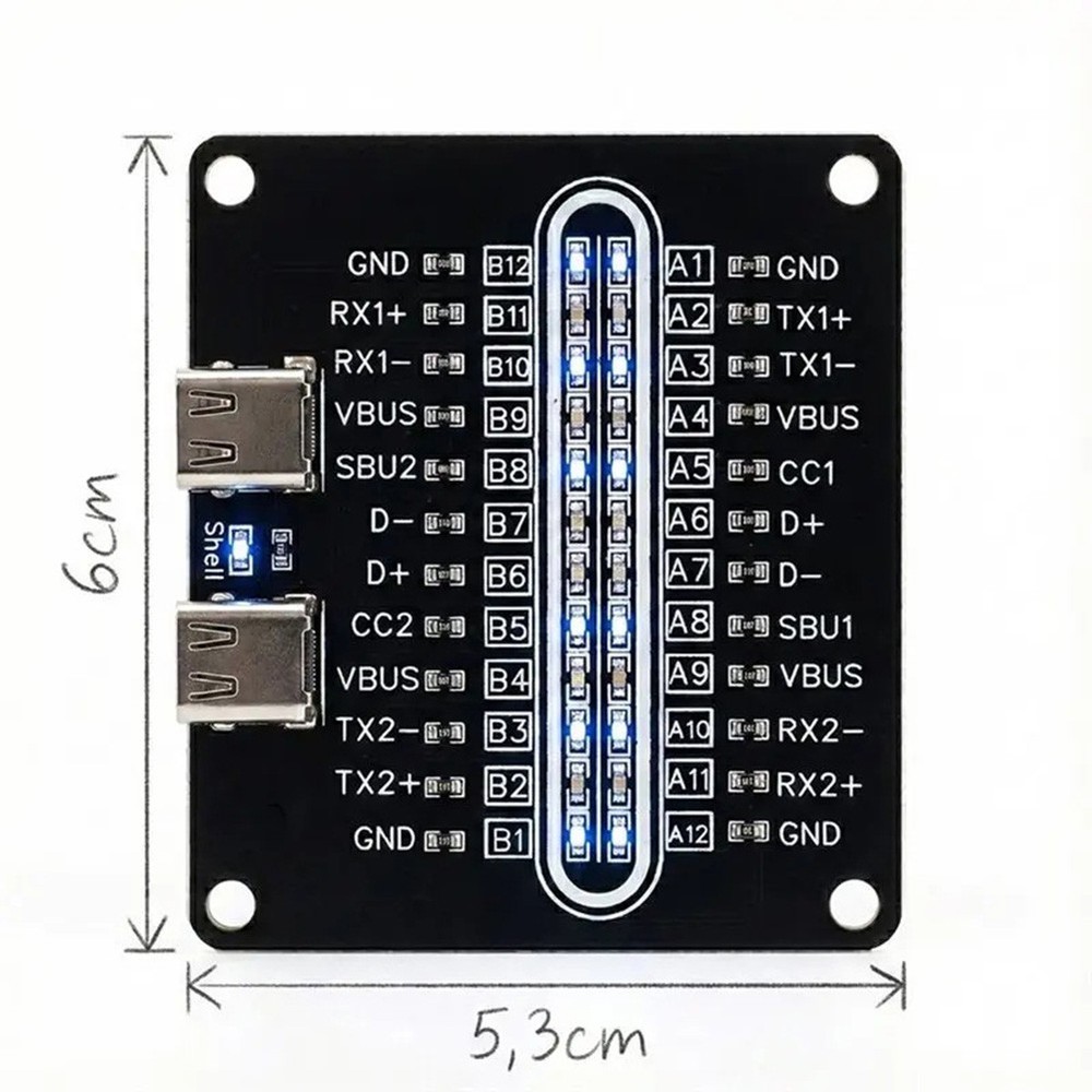 Type-C For data Cable Test Board Compatible with USB 3.0 Full Feature Cables