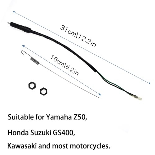 Universal 2 Wire Stop Light Switch, Spring Length 158mm, Motorcycle 2 PCS