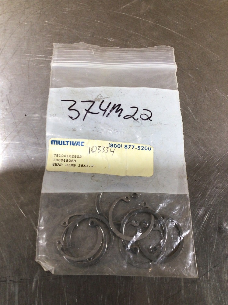 Multivac Part 103334 Snap Ring 28x1.2 NOS Surplus