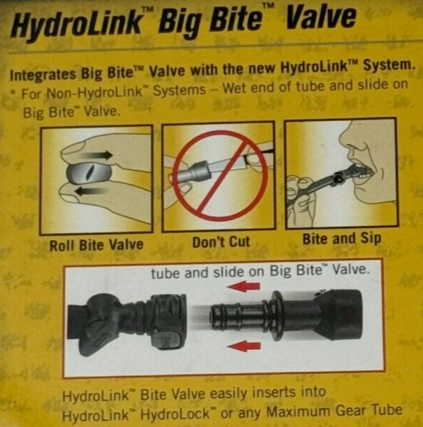 Camelbak Maximum Gear HydroLink Big Bite Valve New Sealed Package 713852905026