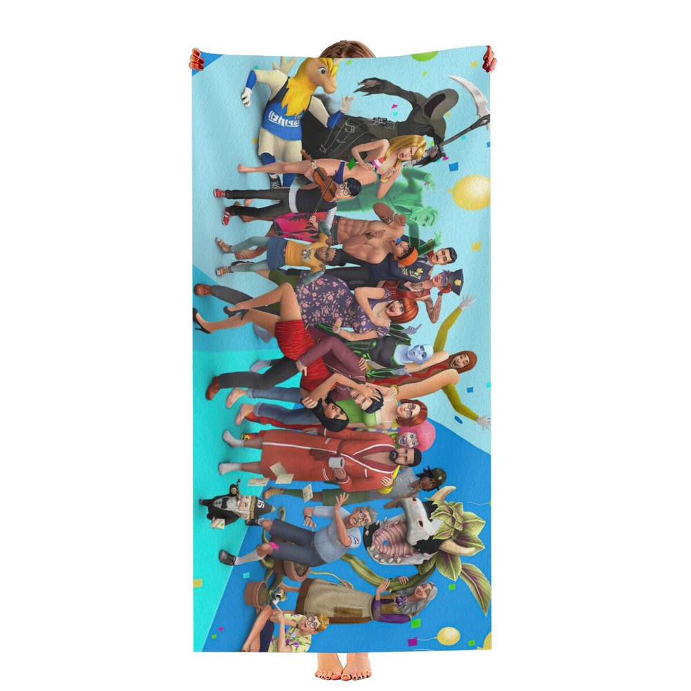 The Sims 4 Beach Towel Quick Drying Microfiber 30"x60" Birthday Gift